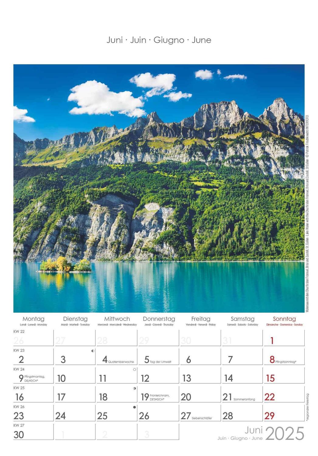 Bild: 4251732343217 | Schweiz 2025 - Bild-Kalender 23,7x34 cm - Switzerland -...