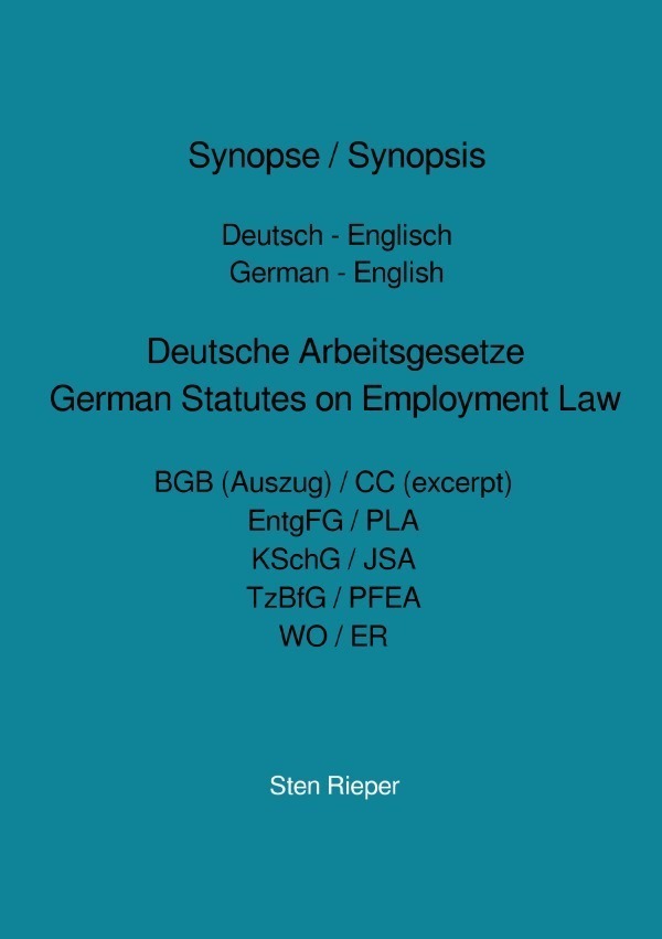 Cover: 9783757521196 | Synopse / Synopsis Deutsch - Englisch German - English Deutsche...