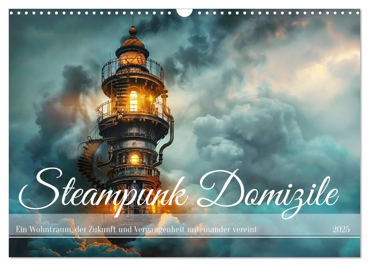 Cover: 9783435516315 | Steampunk Domizile (Wandkalender 2025 DIN A3 quer), CALVENDO...