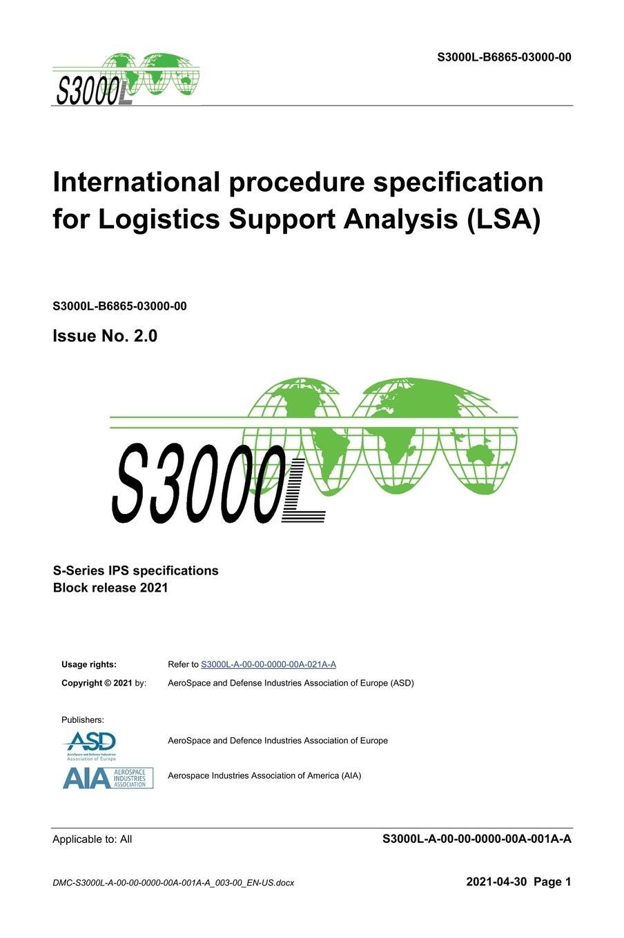 Cover: 9788419125200 | S3000L, International procedure specification for Logistics Support...