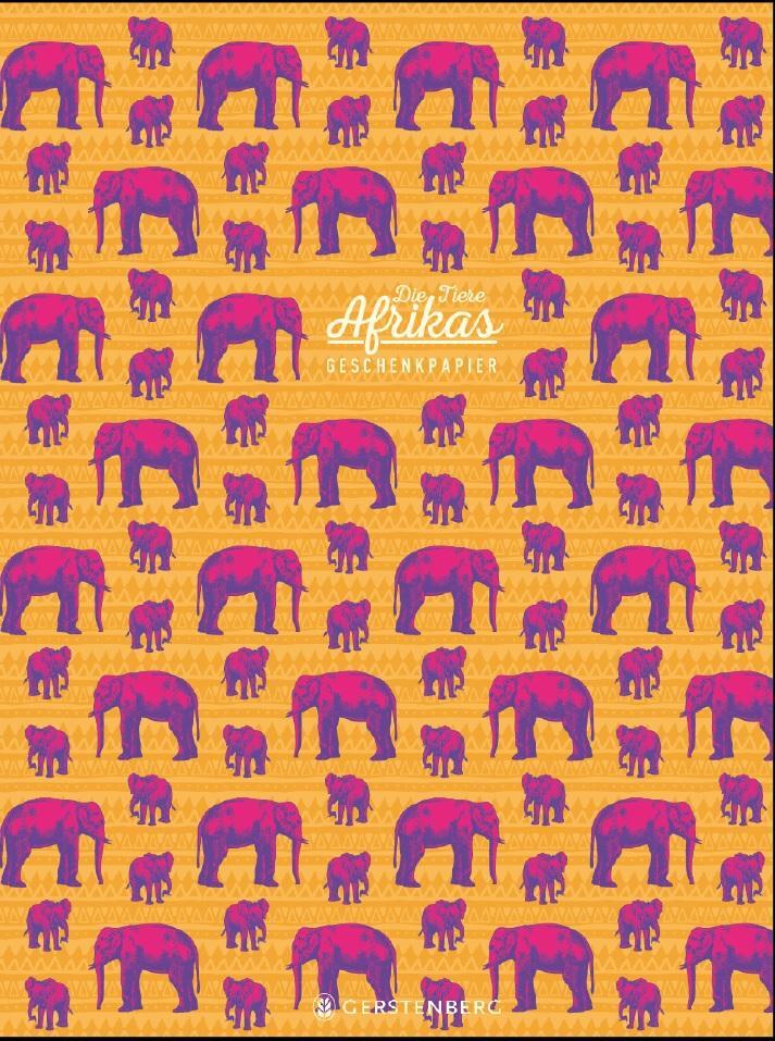 Cover: 4250915933771 | Die Tiere Afrikas Geschenkpapier-Heft Motiv Elefant | 2 x 5 Bögen