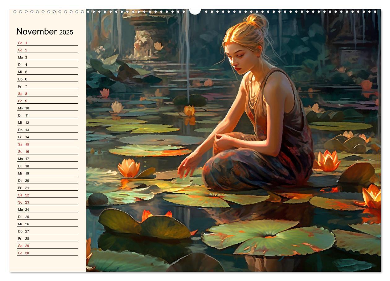 Bild: 9783383904813 | Stille, Stärke und Yoga (Wandkalender 2025 DIN A2 quer), CALVENDO...