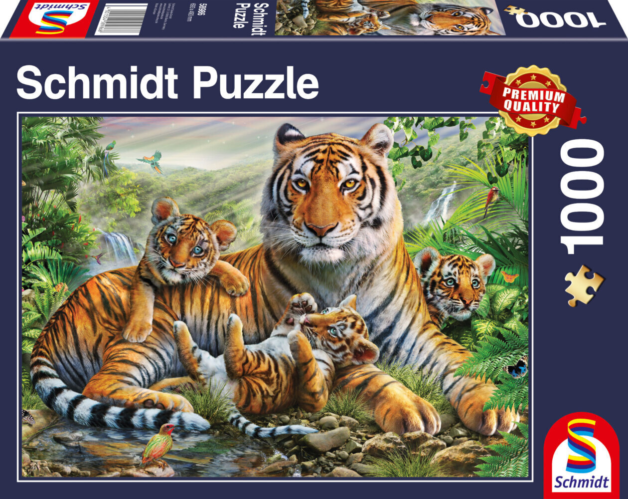 Cover: 4001504589868 | Tiger und Welpen (Puzzle) | Erwachsenenpuzzle 1.000 Teile | Spiel