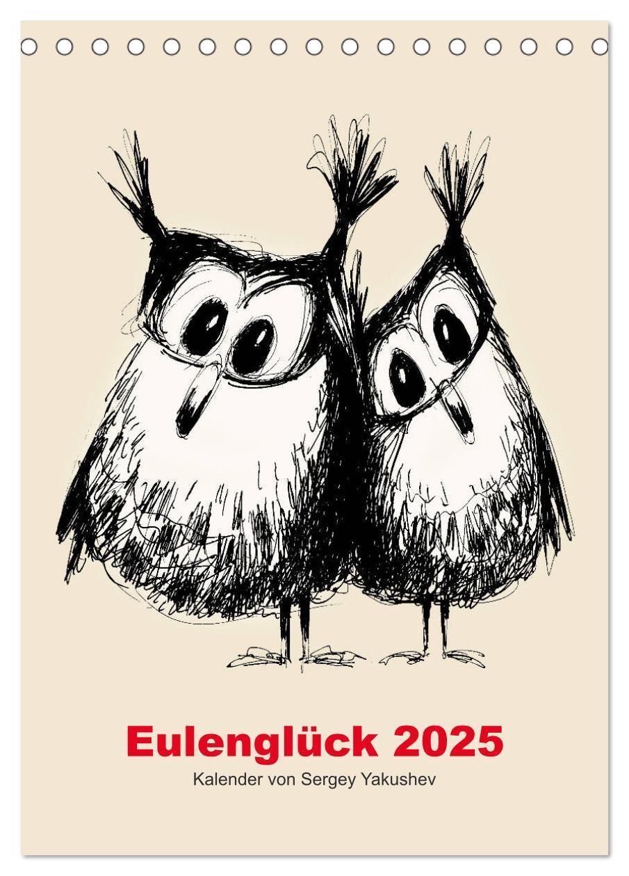 Cover: 9783435922345 | Eulenglück 2025 (Tischkalender 2025 DIN A5 hoch), CALVENDO...