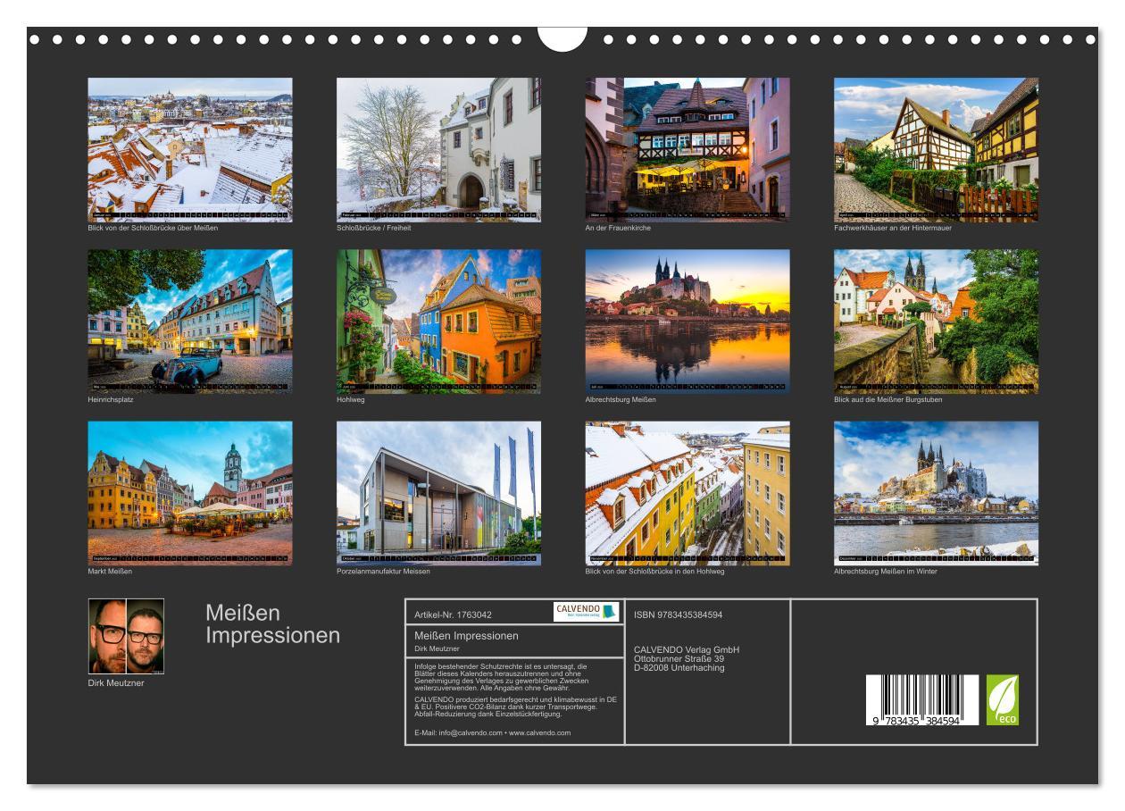 Bild: 9783435384594 | Meißen Impressionen (Wandkalender 2025 DIN A3 quer), CALVENDO...