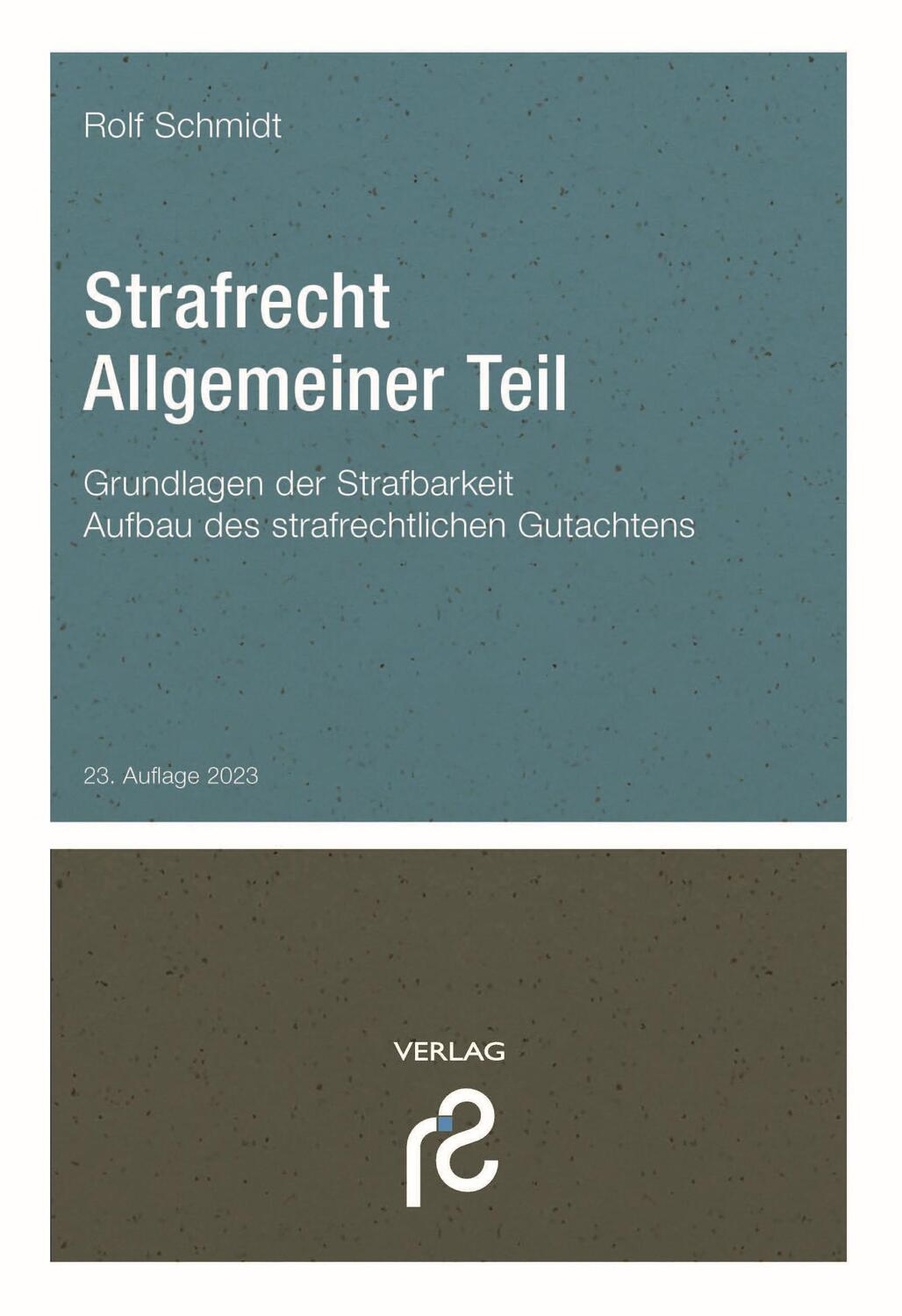 Cover: 9783866512597 | Strafrecht Allgemeiner Teil | Rolf Schmidt | Taschenbuch | Deutsch
