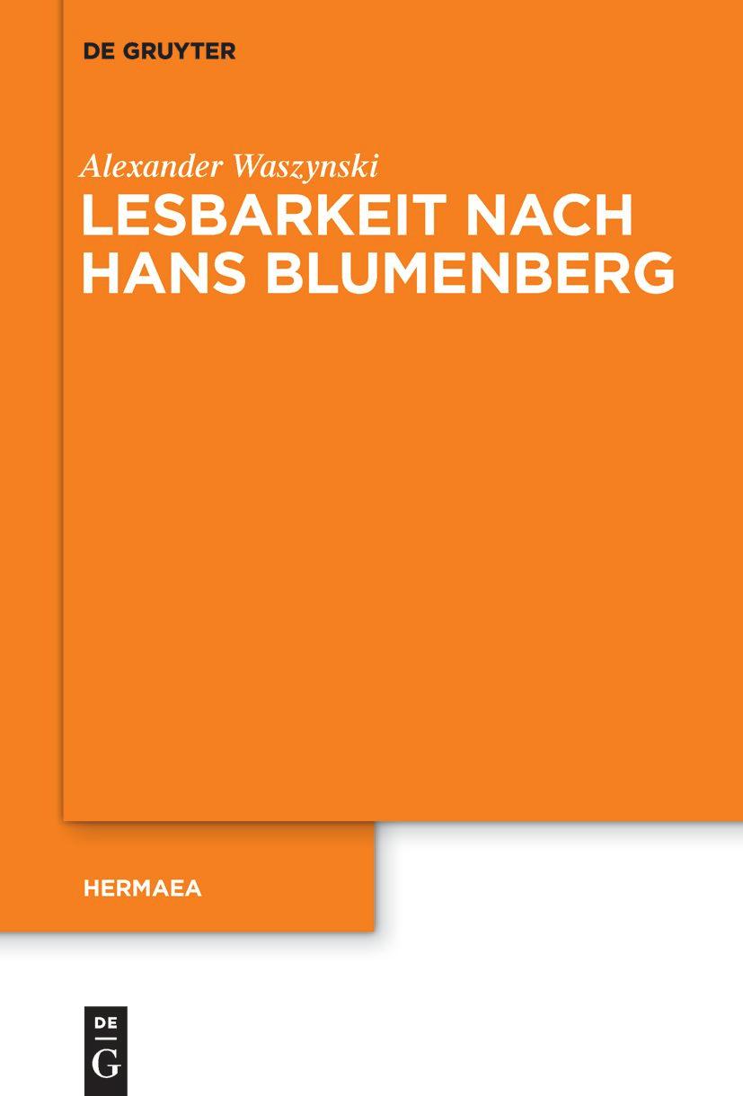 Cover: 9783111131900 | Lesbarkeit nach Hans Blumenberg | Alexander Waszynski | Taschenbuch