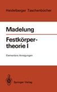 Cover: 9783540057314 | Festkörpertheorie I | Elementare Anregungen | Otfried Madelung | Buch