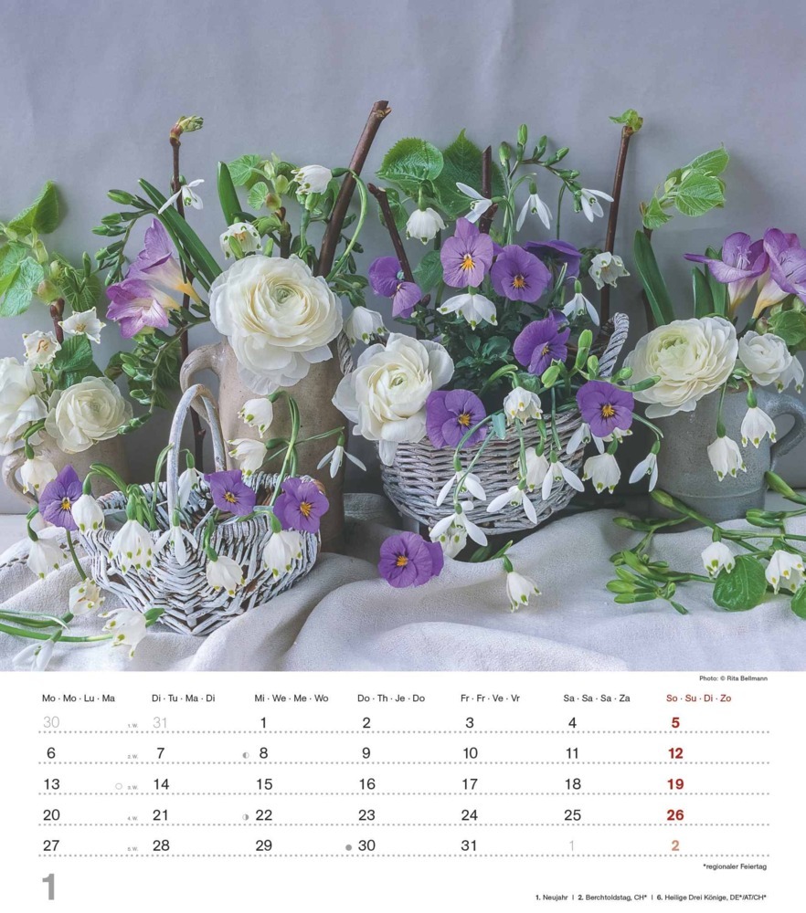 Bild: 4251732342142 | Alpha Edition - Blumenträume 2025 Wandkalender, 30x34cm,...