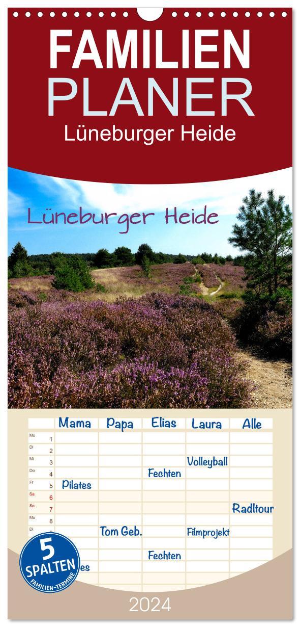 Cover: 9783457117262 | Familienplaner 2025 - Lüneburger Heide mit 5 Spalten (Wandkalender,...