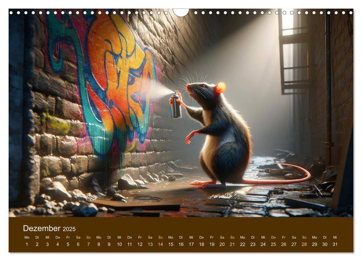 Bild: 9783383768637 | Abenteuerliche Ratten (Wandkalender 2025 DIN A3 quer), CALVENDO...