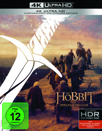 Cover: 5051890322593 | Der Hobbit: Die Spielfilm Trilogie 4K, 6 UHD-Blu-ray, 6 Blu Ray Disc