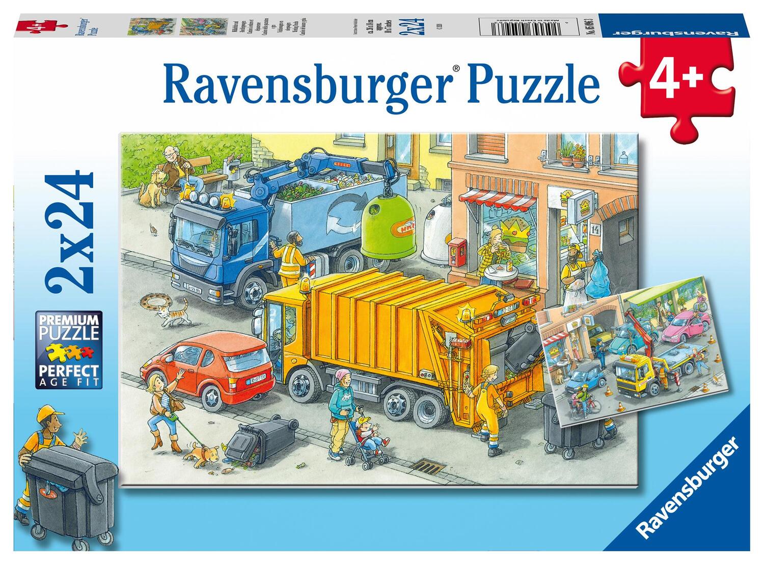 Cover: 4005556050963 | Ravensburger Kinderpuzzle - 05096 Müllabfuhr und Abschleppwagen -...