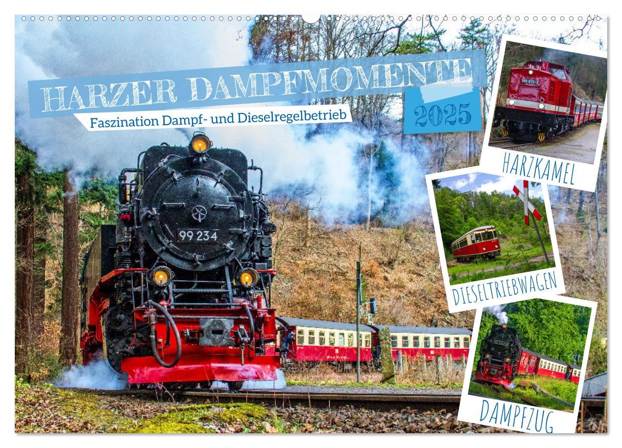 Cover: 9783435624461 | Harzer Dampfmomente (Wandkalender 2025 DIN A2 quer), CALVENDO...