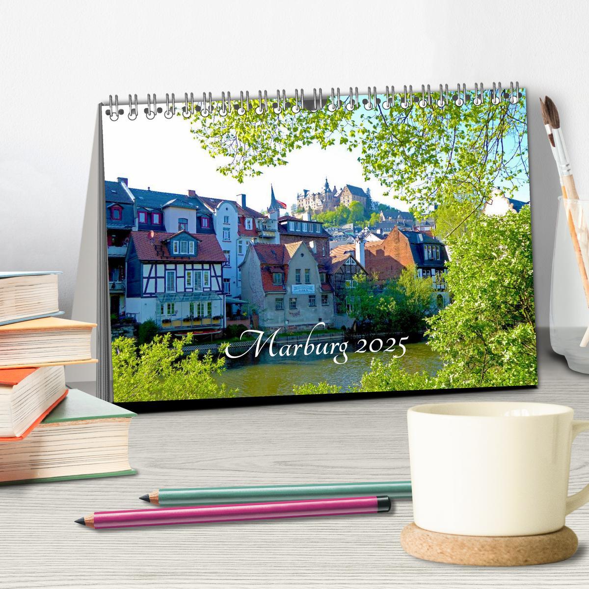 Bild: 9783435481798 | Marburg 2025 (Tischkalender 2025 DIN A5 quer), CALVENDO Monatskalender