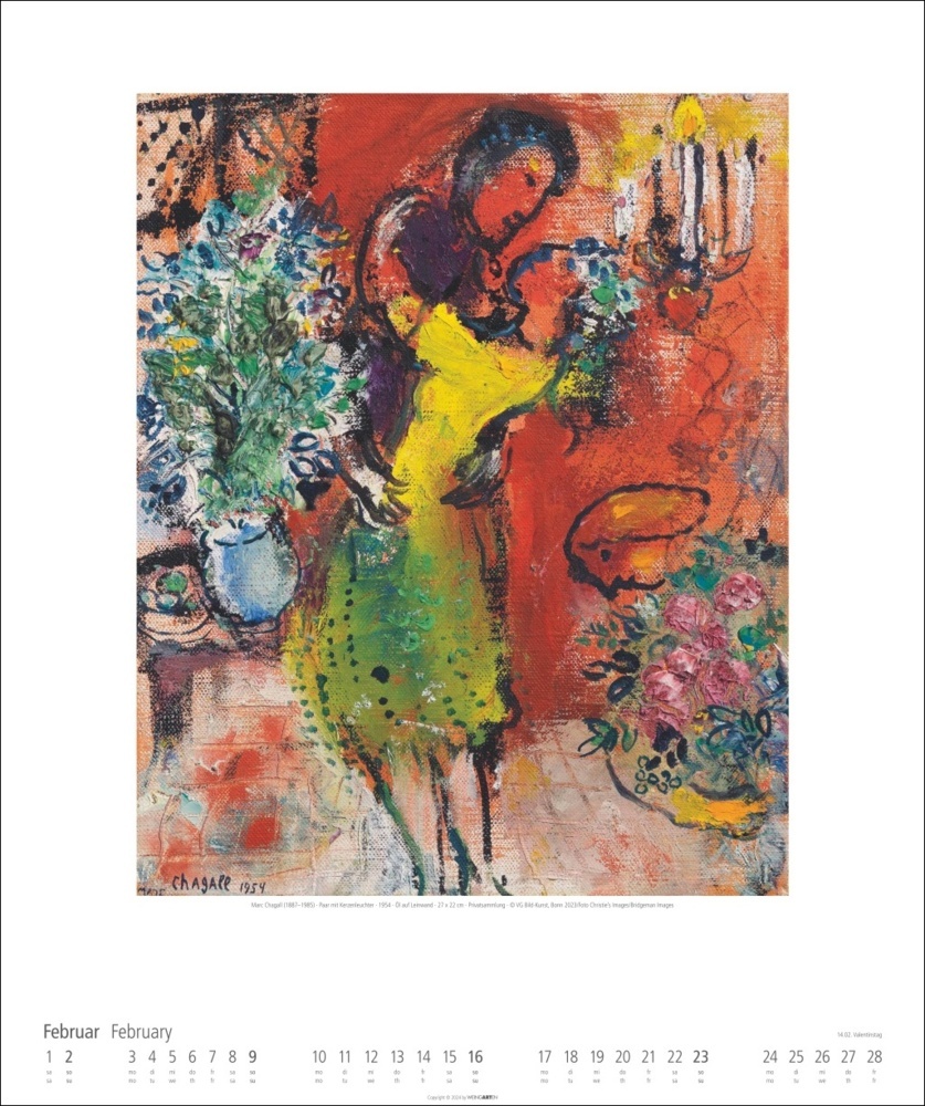 Bild: 9783839900123 | Marc Chagall Kalender 2025 | Marc Chagall | Kalender | Spiralbindung