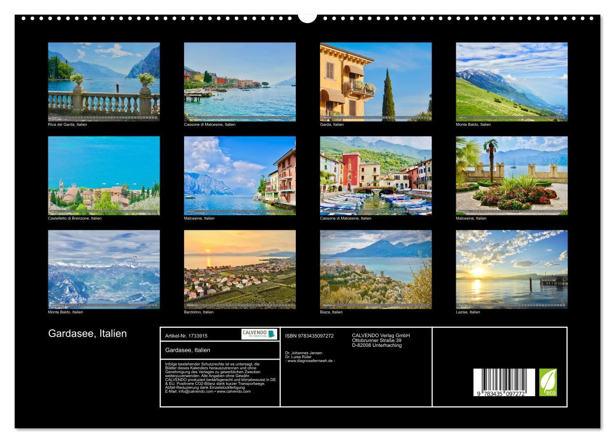 Bild: 9783435097272 | Gardasee, Italien (Wandkalender 2025 DIN A2 quer), CALVENDO...