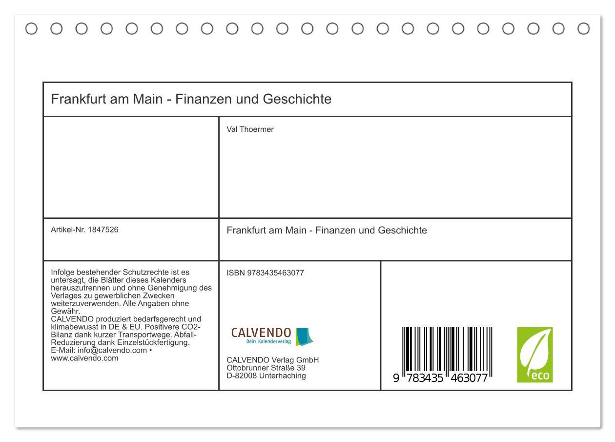 Bild: 9783435463077 | Frankfurt am Main - Finanzen und Geschichte (Tischkalender 2025 DIN...