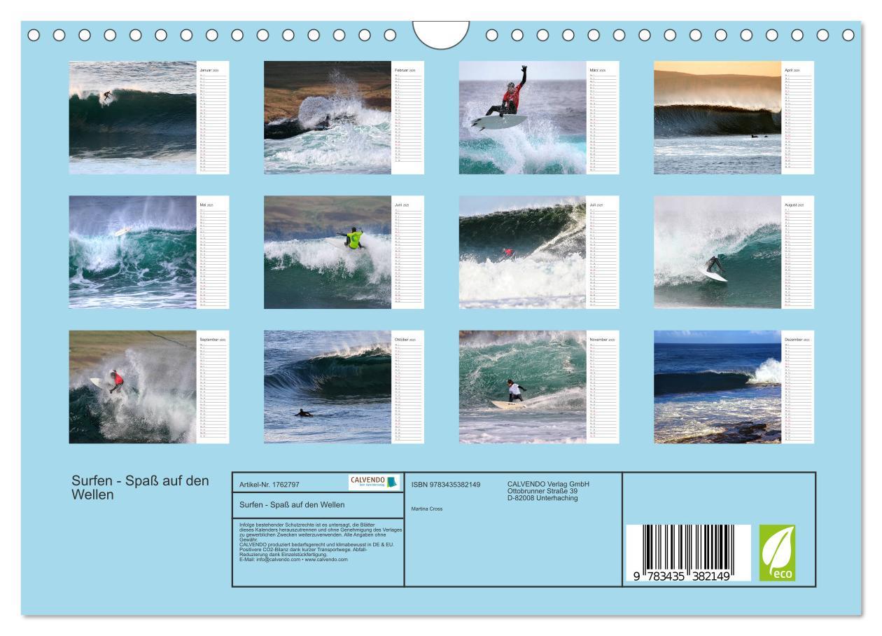 Bild: 9783435382149 | Surfen - Spaß auf den Wellen (Wandkalender 2025 DIN A4 quer),...