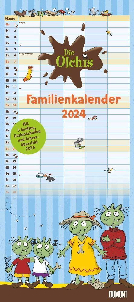 Cover: 4250809652078 | Die Olchis Familienkalender 2024 - Von Erhard Dietl -...