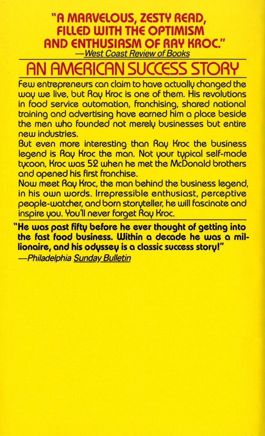 Rückseite: 9780312929879 | Grinding It Out | Ray Kroc | Taschenbuch | Englisch | 1992