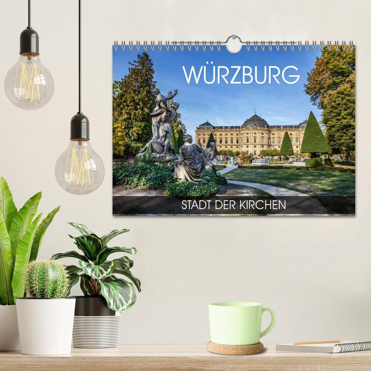 Bild: 9783435225637 | Würzburg - Stadt der Kirchen (Wandkalender 2025 DIN A4 quer),...