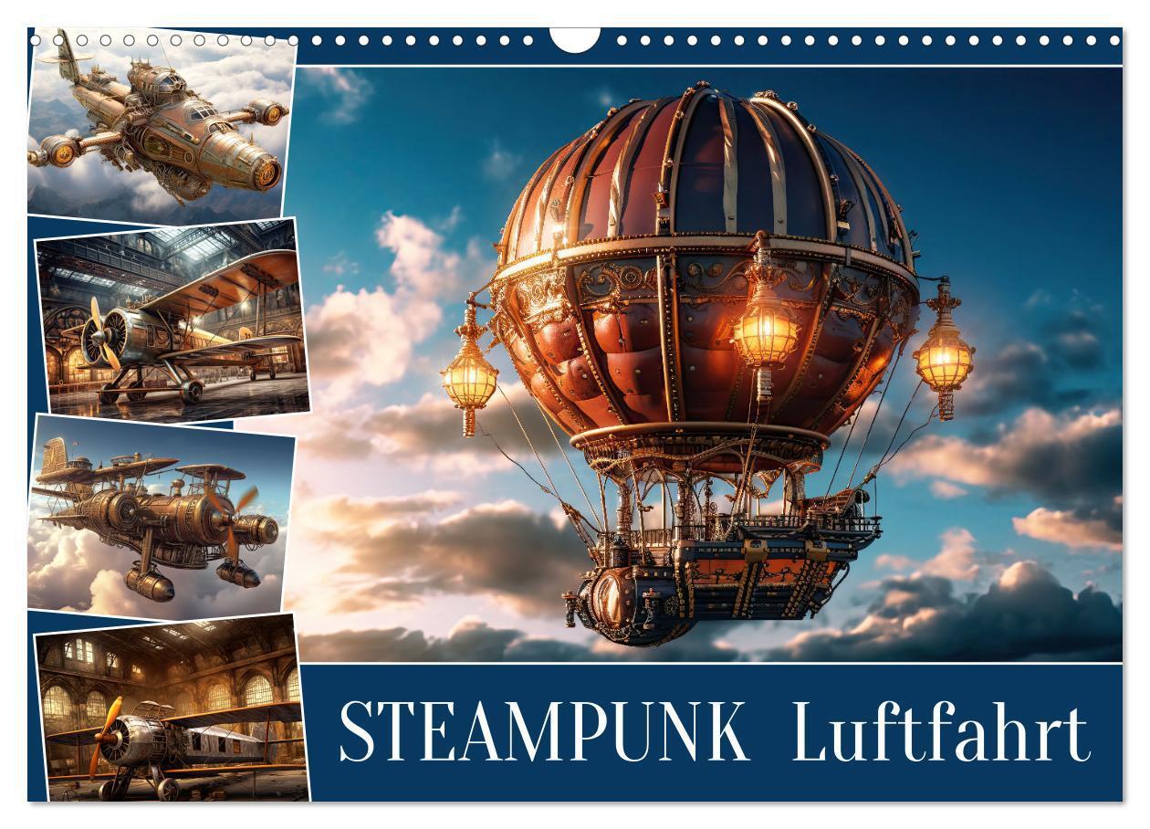 Cover: 9783383569555 | Steampunk Luftfahrt (Wandkalender 2024 DIN A3 quer), CALVENDO...