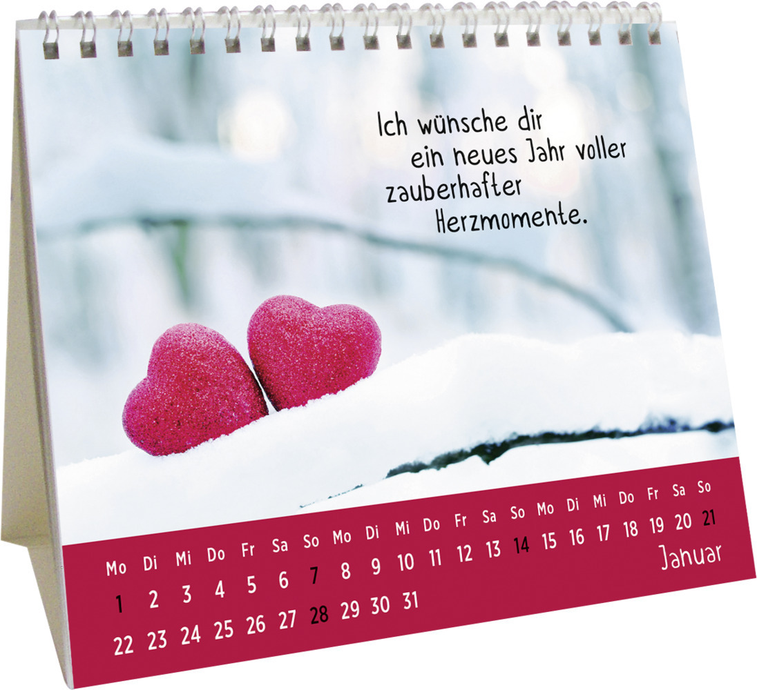 Bild: 4036442010822 | Mini-Kalender 2024: Der kleine Herzenswunschkalender | Groh Verlag