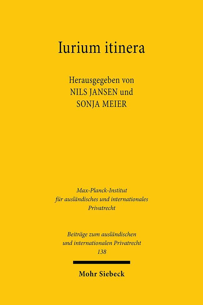 Cover: 9783161614866 | Iurium itinera | Nils Jansen (u. a.) | Buch | Deutsch | 2022