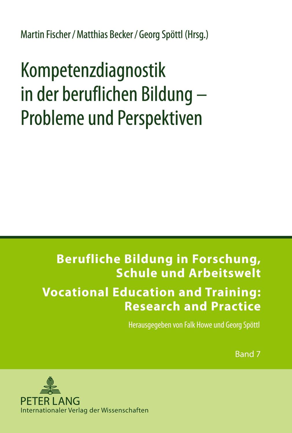 Cover: 9783631616604 | Kompetenzdiagnostik in der beruflichen Bildung ¿ Probleme und...