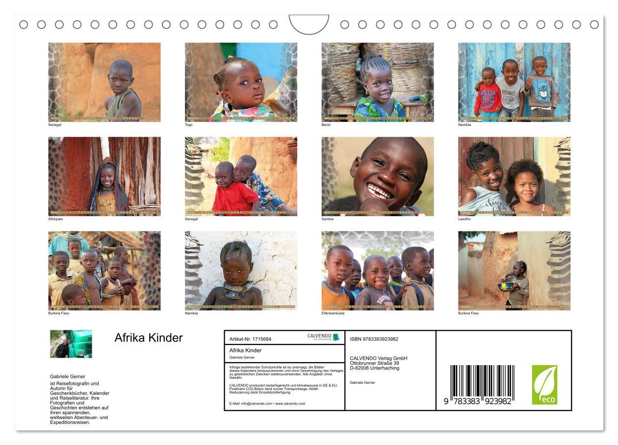 Bild: 9783383923982 | Afrika Kinder (Wandkalender 2025 DIN A4 quer), CALVENDO Monatskalender