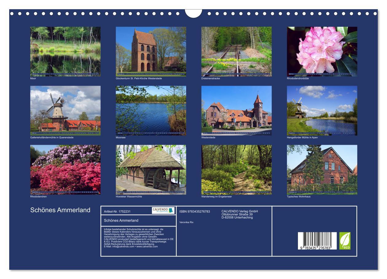 Bild: 9783435276783 | Schönes Ammerland (Wandkalender 2025 DIN A3 quer), CALVENDO...