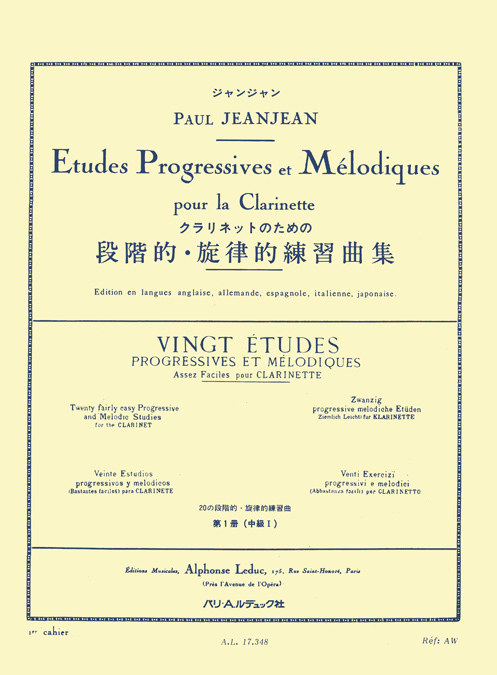 Cover: 9790046173486 | 20 Etudes Progressives &amp; Melodiques 1 | Paul Jeanjean | Buch
