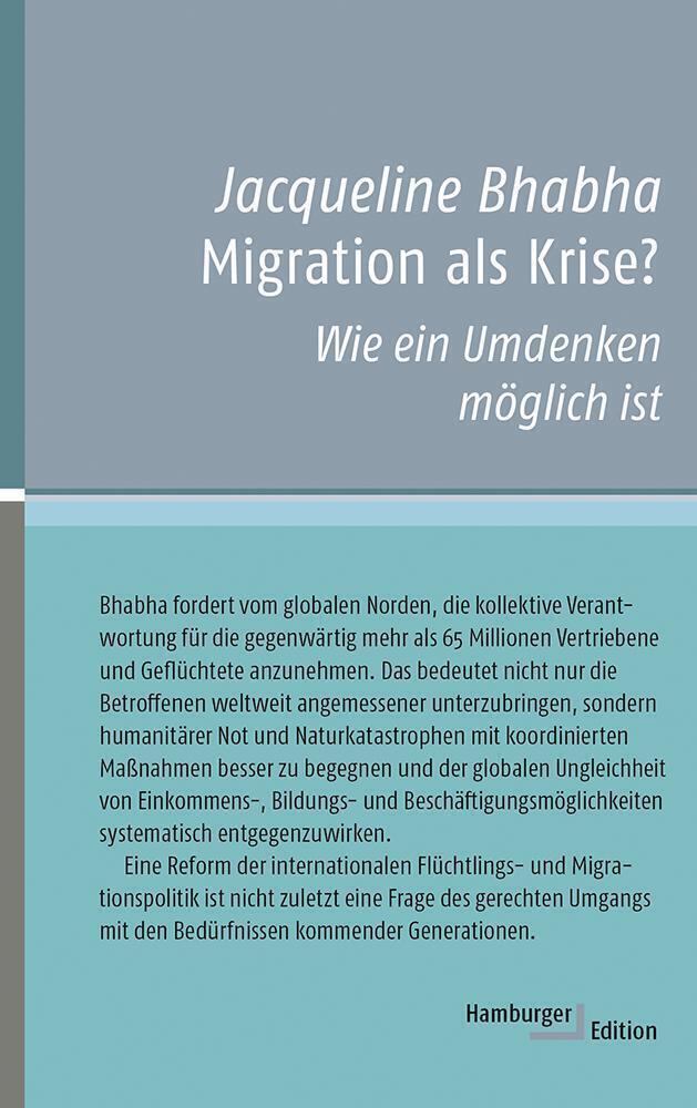 Cover: 9783868543292 | Migration als Krise? | Wie ein Umdenken möglich ist | Bhabha | Buch