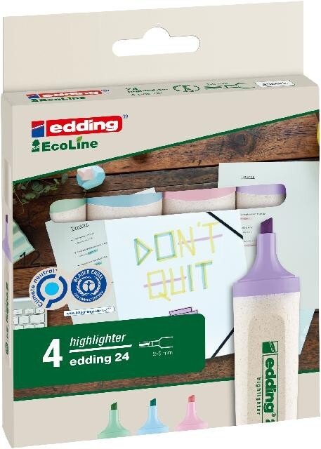 Cover: 4057305049179 | edding Textmarker 24 EcoLine 4er Set pastellfarben | edding 24 EcoLine