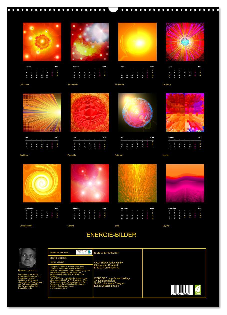 Bild: 9783457082157 | ENERGIE-BILDER (Wandkalender 2025 DIN A2 hoch), CALVENDO...