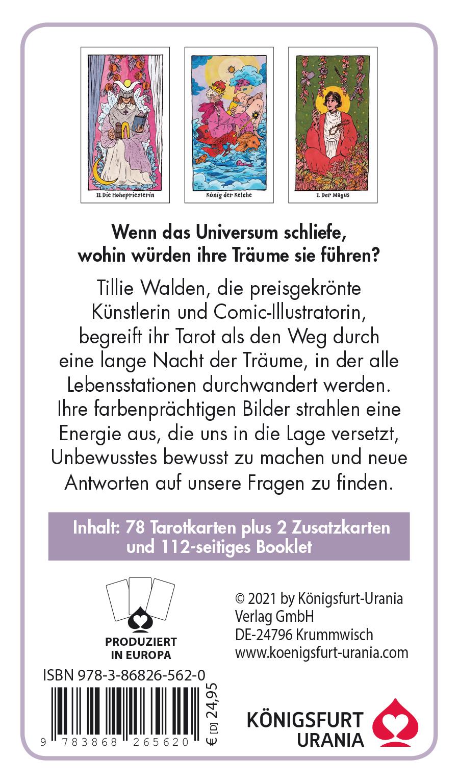 Rückseite: 9783868265620 | Cosmic Slumber Tarot | 80 Karten mit Anleitung | Tillie Walden | Buch