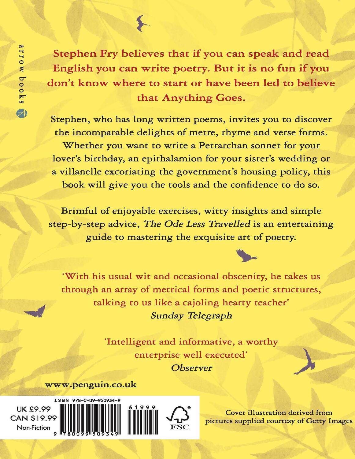 Rückseite: 9780099509349 | The Ode Less Travelled | A guide to writing poetry | Stephen Fry