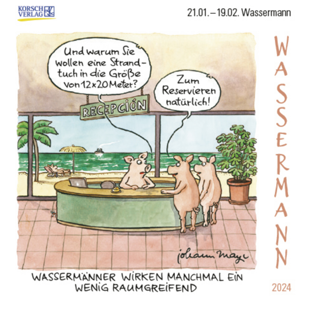 Cover: 9783731870234 | Wassermann Mini 2024 | Korsch Verlag | Kalender | 13 S. | Deutsch