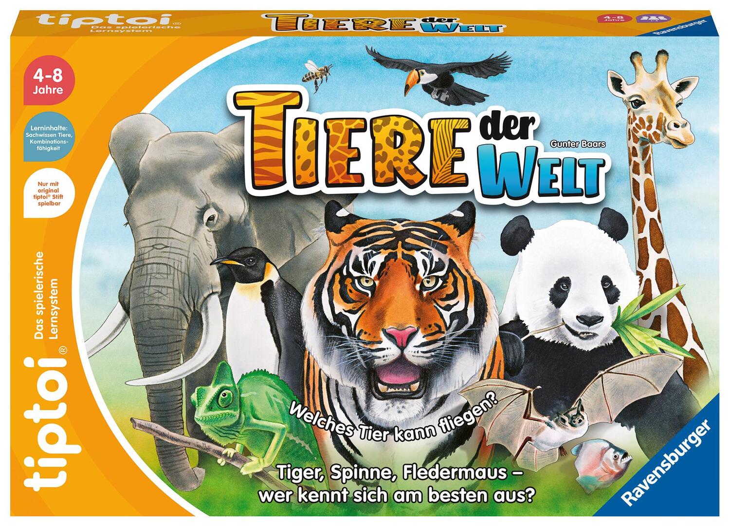 Cover: 4005556001712 | Ravensburger tiptoi Spiel 00171 Tiere der Welt, Erkenne die Tiere...
