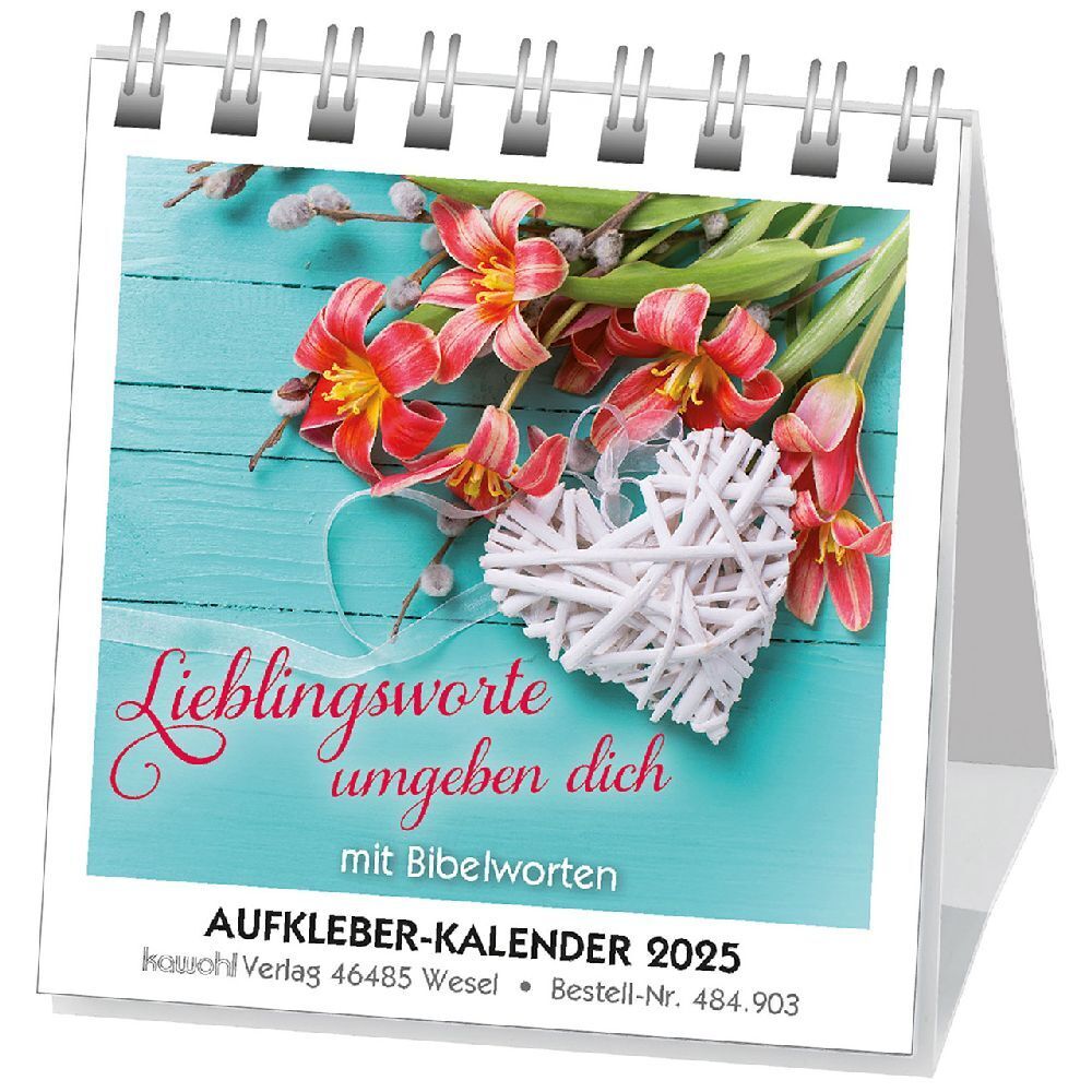 Cover: 9783754890356 | Lieblingsworte umgeben dich 2025 | Aufkleber-Kalender | Kalender