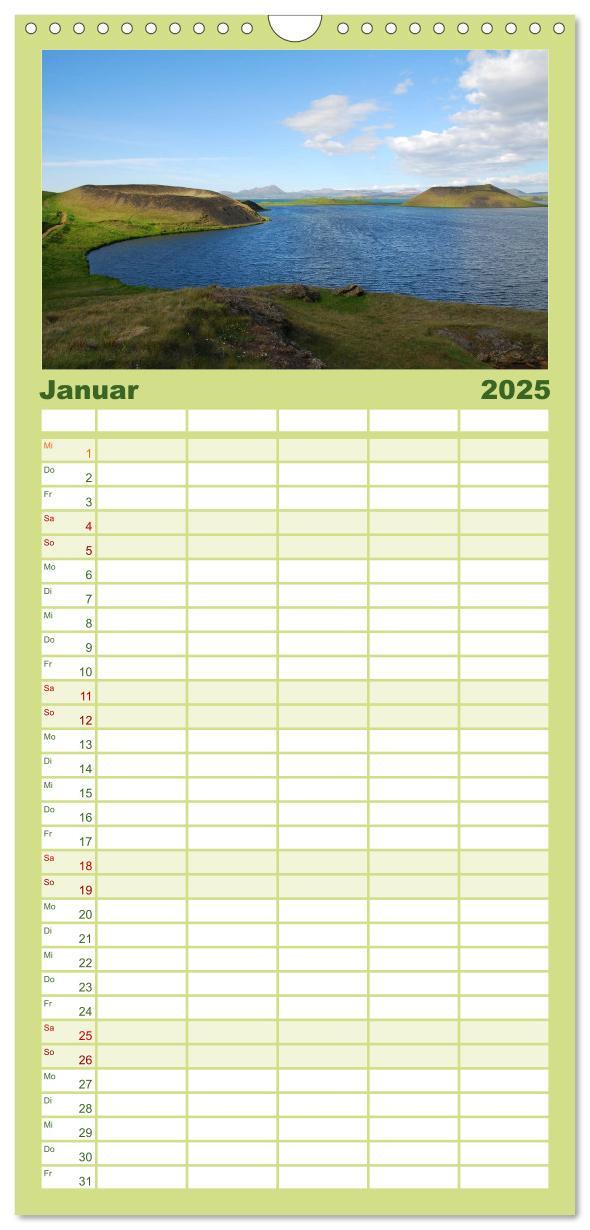 Bild: 9783457114940 | Familienplaner 2025 - Das ist ISLAND mit 5 Spalten (Wandkalender,...