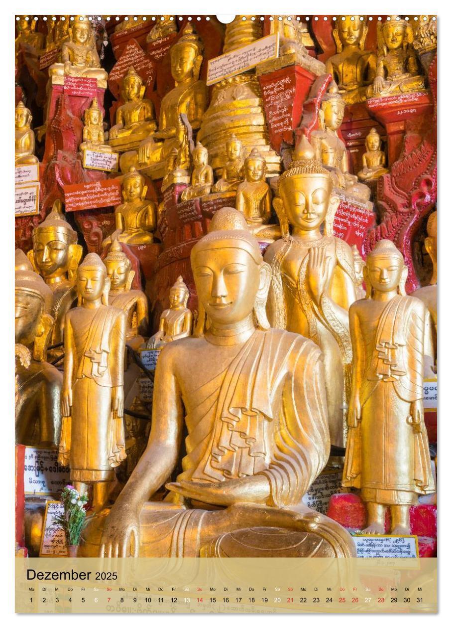 Bild: 9783457009925 | BUDDHA in GOLD (Wandkalender 2025 DIN A2 hoch), CALVENDO...