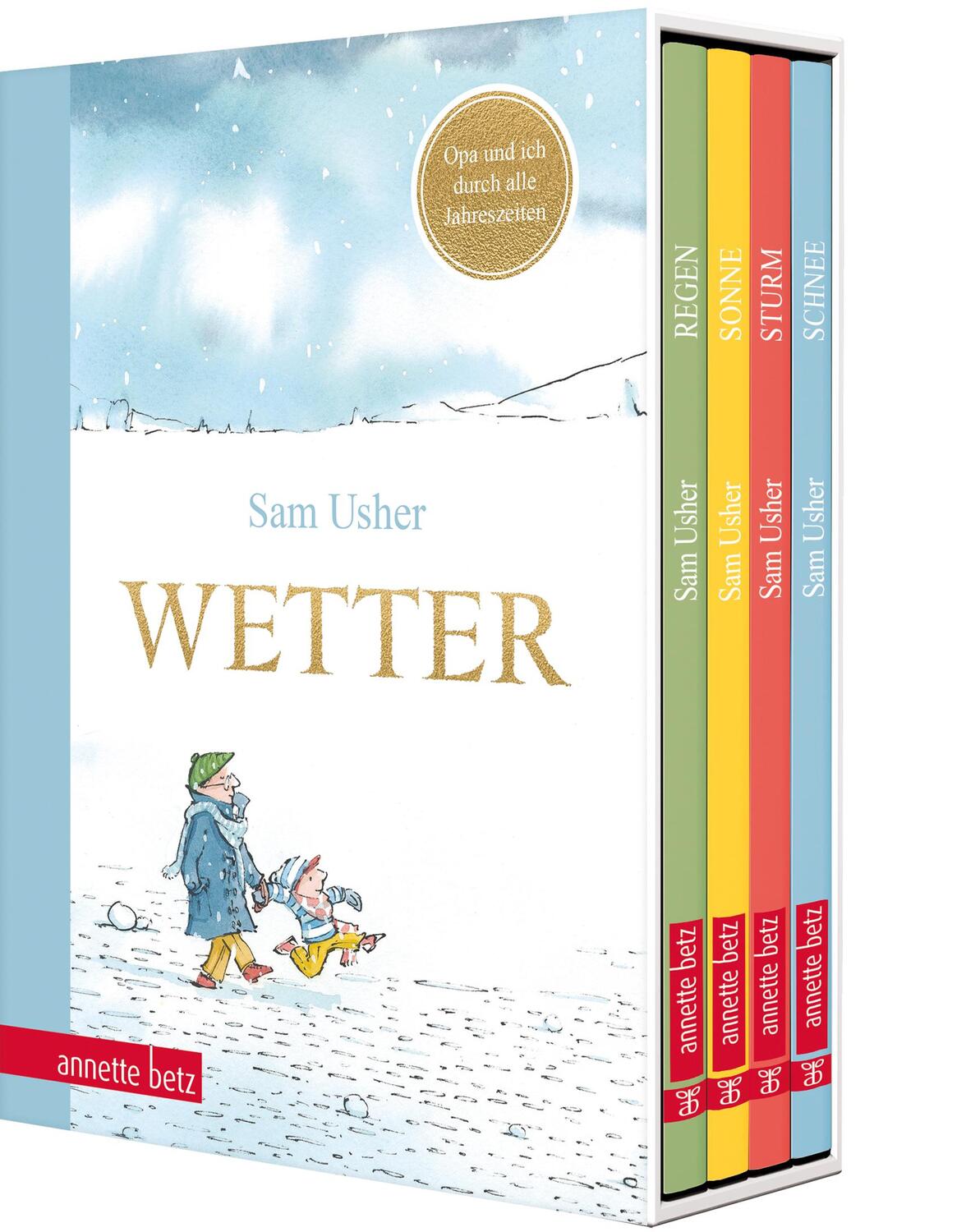 Cover: 9783219119244 | Wetter - Vier Bilderbücher in einem hochwertigen Schuber | Sam Usher