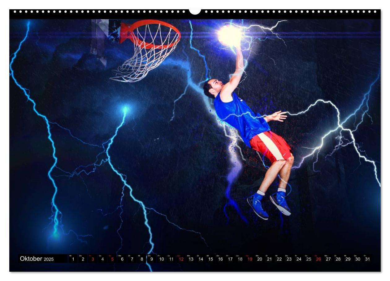 Bild: 9783435615957 | Basketball Fantasiewelten (Wandkalender 2025 DIN A2 quer), CALVENDO...