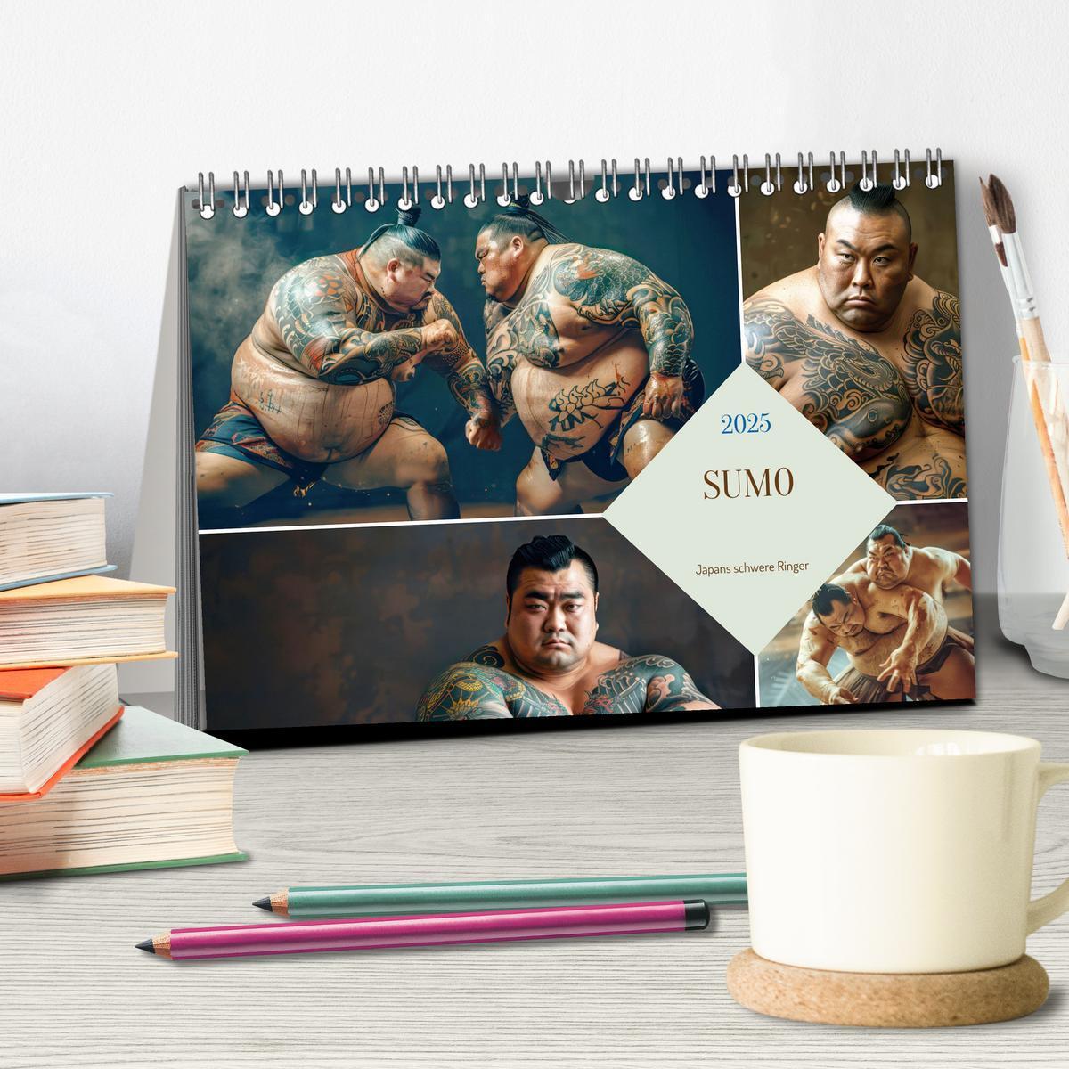 Bild: 9783383809965 | Sumo - Japans schwere Ringer (Tischkalender 2025 DIN A5 quer),...