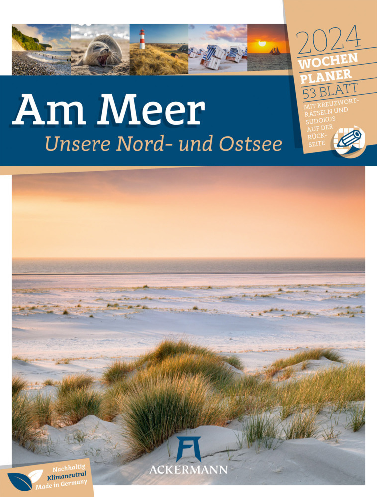 Cover: 9783838434032 | Am Meer - Wochenplaner Kalender 2024 | Ackermann Kunstverlag | 56 S.