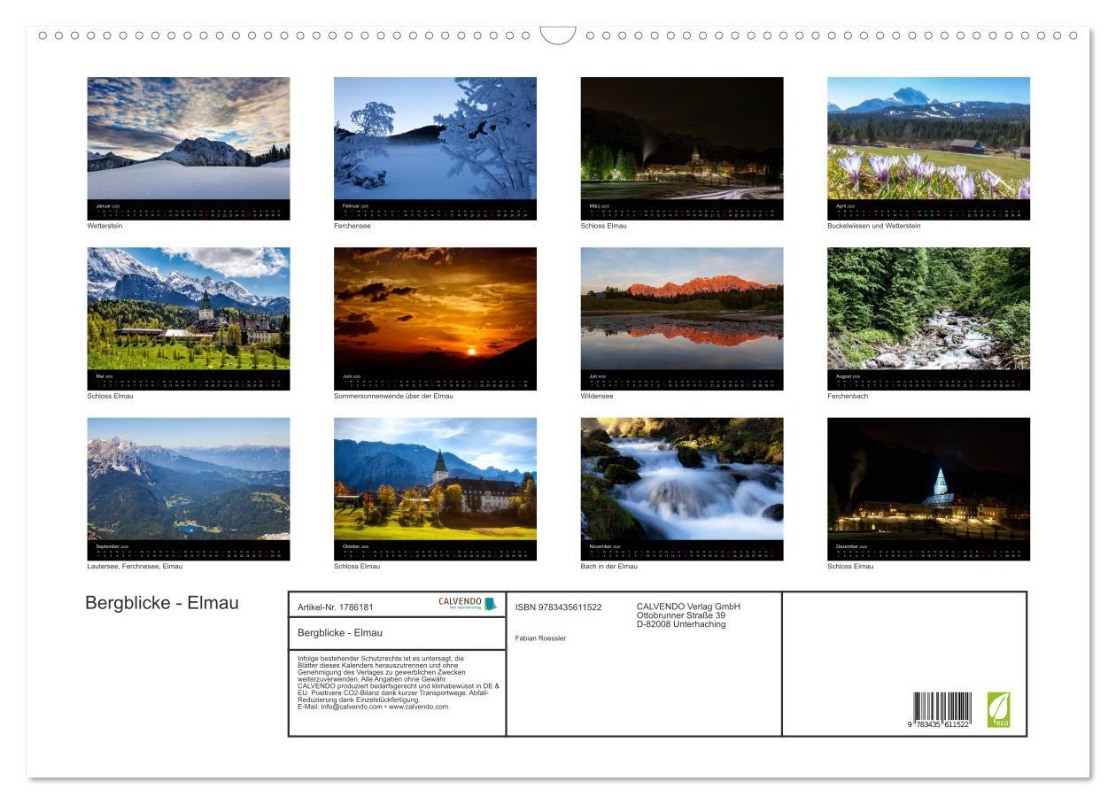 Bild: 9783435611522 | Bergblicke - Elmau (Wandkalender 2025 DIN A2 quer), CALVENDO...