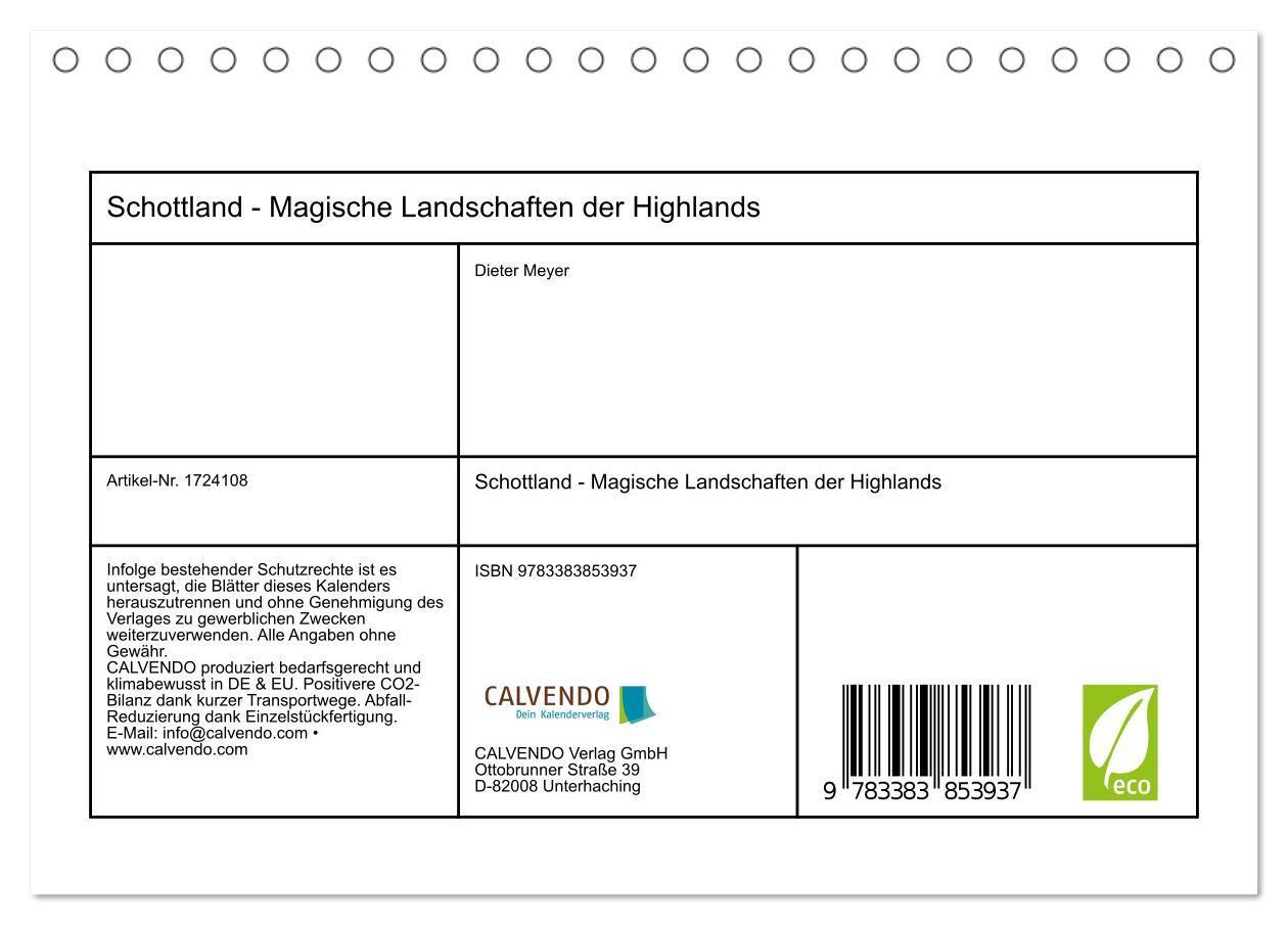 Bild: 9783383853937 | Schottland - Magische Landschaften der Highlands (Tischkalender...