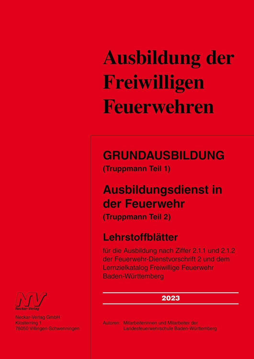 Cover: 9783788379643 | Grundausbildung (Truppmann Teil 1 ) Ausbildungsdienst in der...